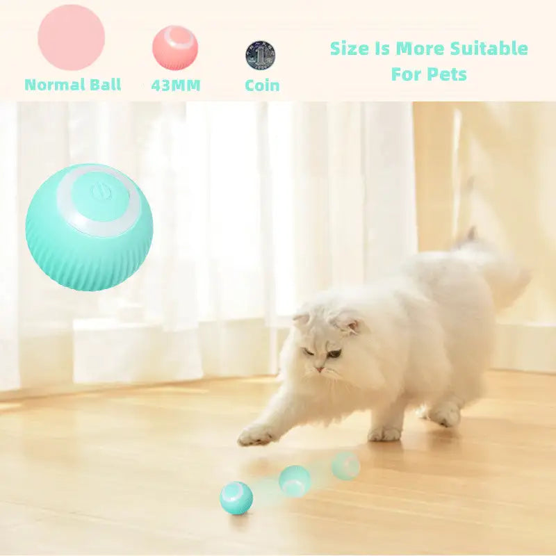 Interaktiver Katzenspielball mit LED & Selbstbewegung | Für aktive Wohnungskatzen