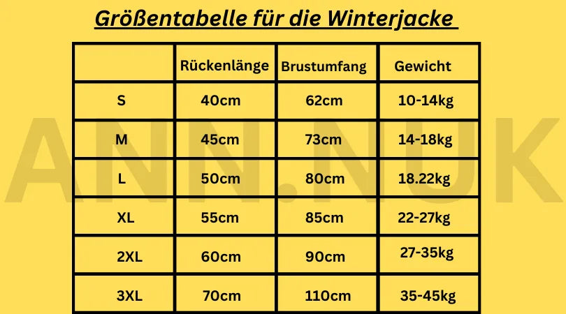 ANN.NUK - WINTERJACKE FÜR HUNDE - ANN.NUK
