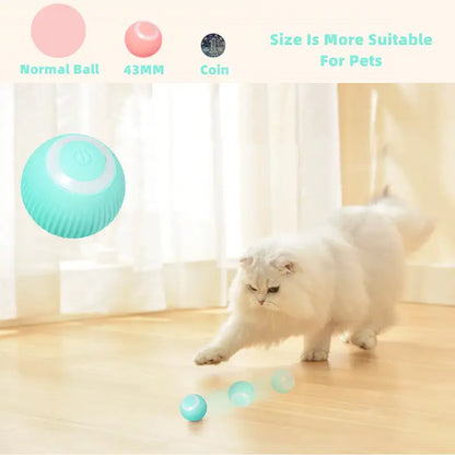 Interaktiver Katzenspielball mit LED & Selbstbewegung | Für aktive Wohnungskatzen
