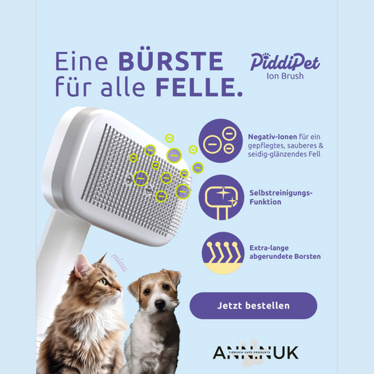 Dampfbürste - Revolutionäre Fellpflege mit Negativ-Ionen