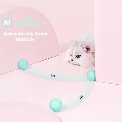 Interaktiver Katzenspielball mit LED & Selbstbewegung | Für aktive Wohnungskatzen