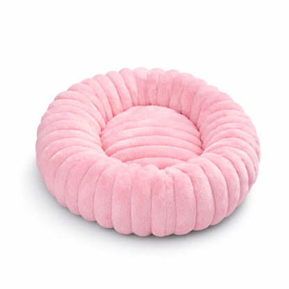 Hundebett Minea Pink – weicher Bezug aus Baumwolle und Viskoseflocken 